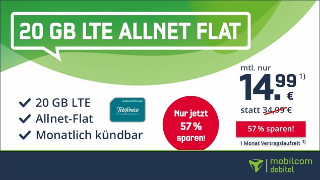 Allnet 20 GB LTE von mobilcom-debitel